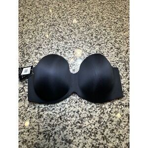 Maidenform Full Coverage Strapless‎ Underwire Bra DM9472 Black Sz 40DD